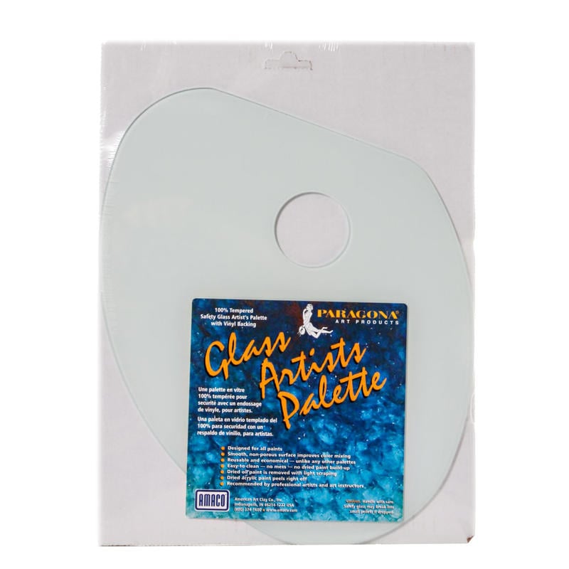 Amaco Glass Artists Palette, Classic Shape, 10 3/4in x 13in x 1/8in, White MPN:50037E