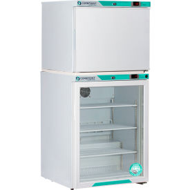 CorePoint Scientific White Diamond Refrigerator & Freezer Combo 7 Cu.Ft. Glass Door PRF072WWG-0