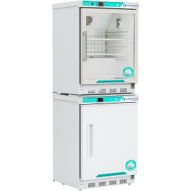 CorePoint Scientific White Diamond Refrigerator & Freezer Combo 9 Cu.Ft. Glass Door PRF092WWG-0