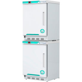 CorePoint Scientific White Diamond Refrigerator & Freezer Combo 9 CuFt Solid Door Left Hinge PRF092WWWLH-0