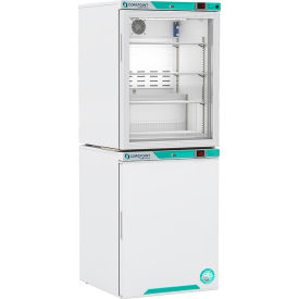 CorePoint Scientific White Diamond Refrigerator & Freezer Combo 12 Cu.Ft. Glass Door PRF122WWG-0