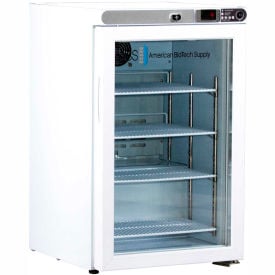 American Biotech Supply Premier Freestanding Undercounter Refrigerator 2.5 Cu.Ft. Glass Door ABT-HC-UCFS-0204G