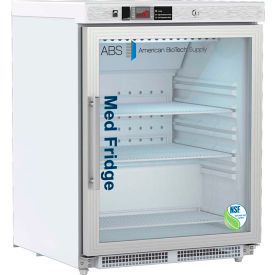 ABS Undercounter Glass Door Vaccine Refrigerator 4.6 Cu.Ft ADA Compliant NSF Certified PH-ABT-NSF-UCBI-0404SS