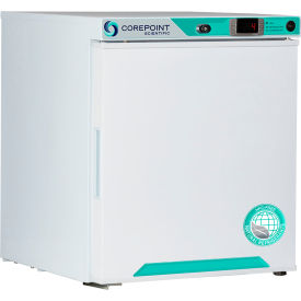 CorePoint Scientific White Diamond Countertop Refrigerator 1 Cu.Ft Solid Door/Left Hinged. PR011WWWLH-0