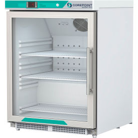 CorePoint Scientific White Diamond Built-In ADA Undercounter Refrigerator4.6 CuFt Glass/Left Hinge PR051WWGADALH-0