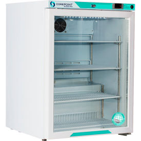 CorePoint Scientific White Diamond Freestanding Undercounter Refrigerator 5.2 Cu.Ft. Glass PR061WWG-0