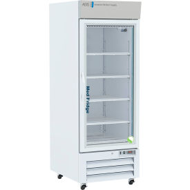 American Biotech Supply Standard Pharmacy Upright Refrigerator 26 Cu. Ft. Capacity Glass Door PH-ABT-NSF-S26G