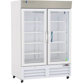 American Biotech Supply Standard Upright Pharmacy Refrigerator 49 Cu. Ft. Capacity Glass Door PH-ABT-NSF-S49G