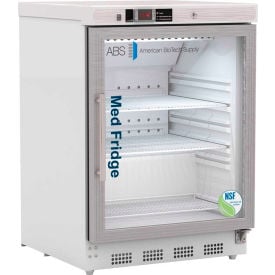 ABS Undercounter Glass Door Vaccine Refrigerator 4.6 CuFt NSF Certified PH-ABT-NSF-UCBI-0404