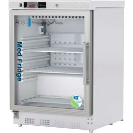 ABS Undercounter Glass Door Vaccine Refrigerator 4.6 CuFt Left Hinged NSF Certified PH-ABT-NSF-UCBI-0404-LH