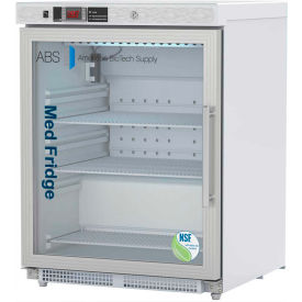 ABS Undercounter Glass Door Vaccine Refrigerator 4.6 CuFt Left Hinged ADA NSF Certified PH-ABT-NSF-UCBI-0404SS-LH