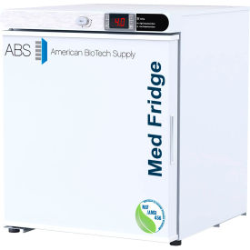 American Biotech Supply Pharmacy Countertop Freestanding Refrigerator 1 Cu. Ft Capacity Solid Door PH-ABT-NSF-UCFS-0104-LH