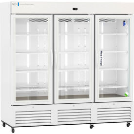 American Biotech Supply Standard Pharmacy Refrigerator 72 Cu. Ft. Capacity Swing Glass Door PH-ABT-VS-S72G
