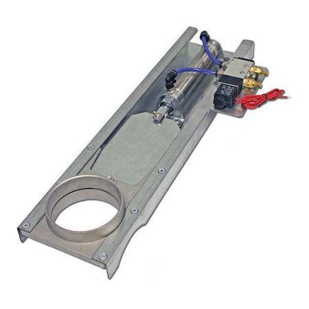 Blast Gate, Cast Aluminum Body, Galvanized Steel Gate, 5 3/32 in W, 21 49/64 in L MPN:BGPN04