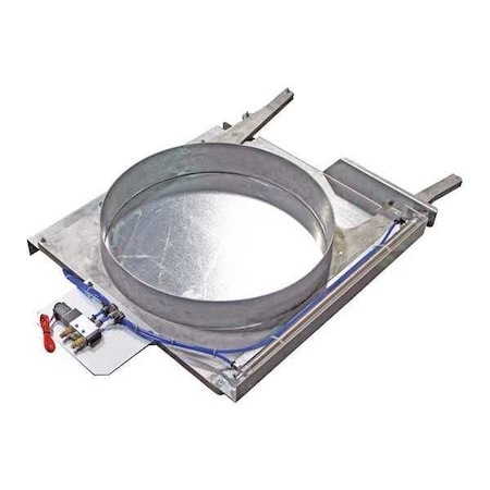 Blast Gate, Cast Aluminum Body, Galvanized Steel Gate, 11 39/64 in W, 13 1/2 in L MPN:BGPN08