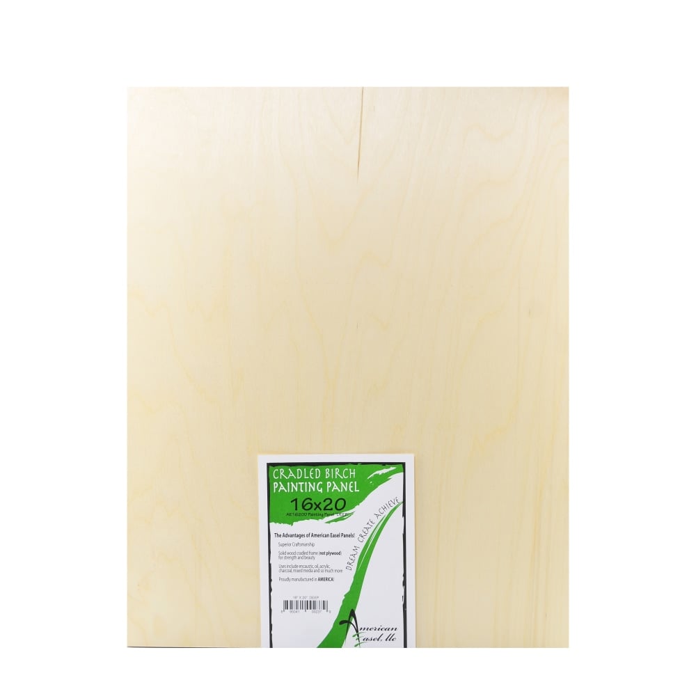 American Easel Cradled Wood Painting Panel, 16in x 20in MPN:AE1620-D