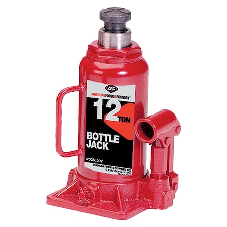 Bottle Jack, 12 ton, Max Lift 17