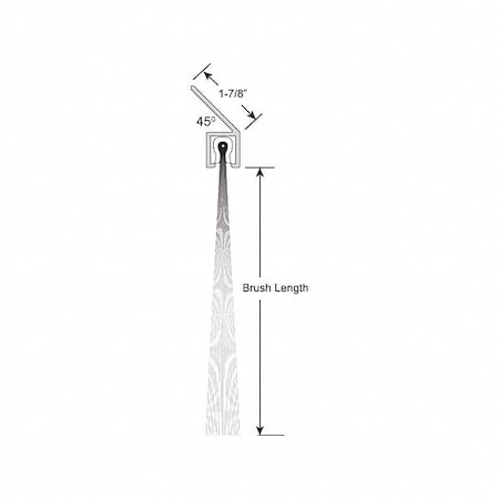 Brushseal, SD, Nylon, 1-7/8-in x 45 Degree Holder, 3-in Brush, 94-in. MPN:BN41783-94