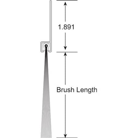 Brushseal, SD, Nylon, 2-in Straight Holder, 1-1/2-in Brush, 94-in. MPN:BNS215-94