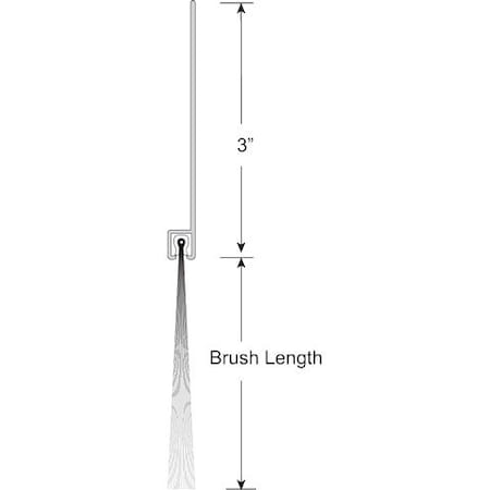 Brushseal, Polyp., 3-in Straight Holder, 2-in Brush, 94-in. MPN:BPS32-94