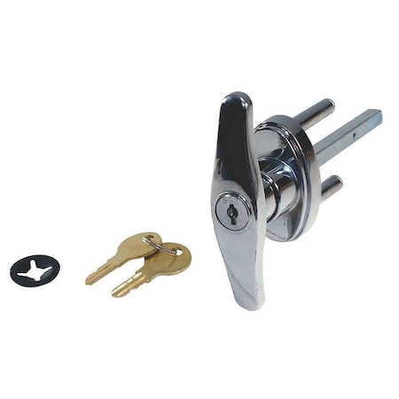 Keyed T Handle, Chrome, 5/16 x 4-1/4 In MPN:LKTH51612