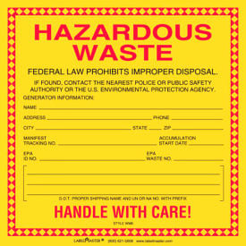 LabelMaster® Standard Waste Stock PVCF Label 6