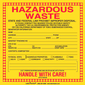 LabelMaster® California Waste Stock PVC-Free Film Label 6
