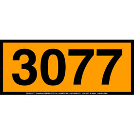 LabelMaster® UN3077 Stock 4-Digit Panel Removable VinylOrange Pack of 25 ZOPEZ3077