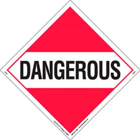 LabelMaster® Dangerous Worded Removable Placard 10-3/4