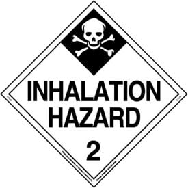 LabelMaster® Inhalation Hazard 2 Placard Worded 10-3/4