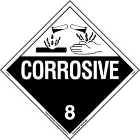 LabelMaster® Corrosive Placard Worded 10-3/4