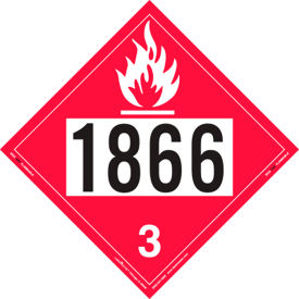LabelMaster® Hazard Class 3 Flammable Liquid Placard UN186610-3/4