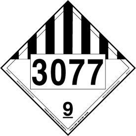 LabelMaster® Dangerous Goods Placard UN 3077 10-3/4