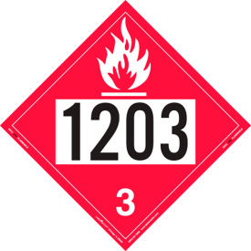 LabelMaster® Flammable Liquid Placard UN 1203 10-3/4