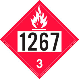 LabelMaster® Flammable Liquid Placard UN1267 10-3/4