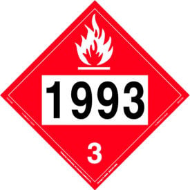 LabelMaster® Flammable Liquid Placard UN 1993 10-3/4