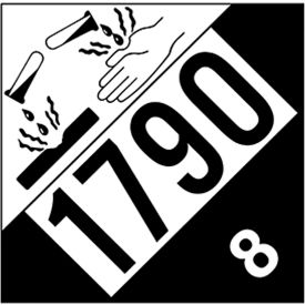 LabelMaster® Corrosive Imprinted Placard 3-15/16