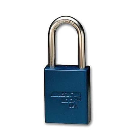 Lockout Padlock, Keyed Alike, Aluminum, Blue, 1 1/2 in Shackle Height, 1 1/2 in Body Width, 12 PK MPN:A1106KABLU SETOF12