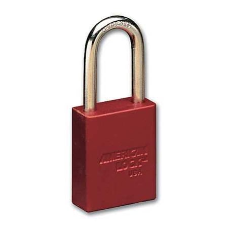 Lockout Padlock, Keyed Alike, Aluminum, Red, 1 1/2 in Shackle Height, 1 1/2 in Body Width, 12 PK MPN:A1106KARED SETOF12