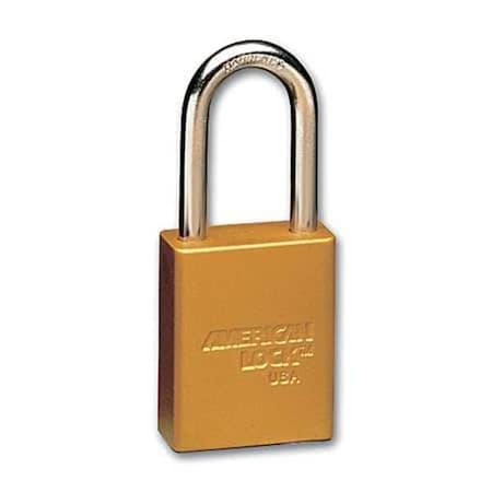 Lockout Padlock, Keyed Alike, Aluminum, Yellow, 1 1/2 in Shackle Height, 1 1/2 in Body Width, 12 PK MPN:A1106KAYLW SETOF12