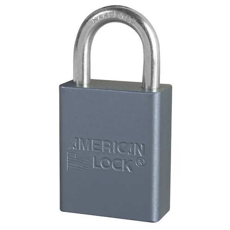 Lockout Padlock, Keyed Alike, Aluminum, Silver, 1 in Shackle Height, 1 1/2 in Body Width MPN:A30KA