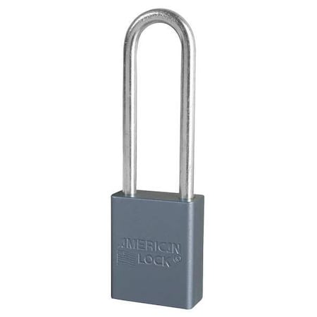 Lockout Padlock, Keyed Alike, Aluminum, Silver, 1 in Shackle Height, 1 1/2 in Body Width MPN:A32KA