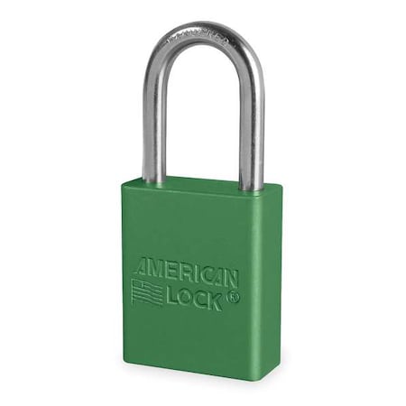 Green Safety Lock-Out Padlock Aluminum Bo MPN:A1106GRN
