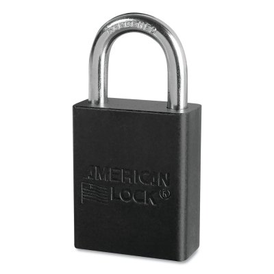 Black Safety Padlock Keyed Alike Aluminum Body MPN:A1105KABLK-25843
