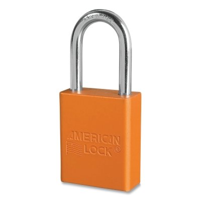6 Pin Tumbler Padlock Orange 1-1/2
