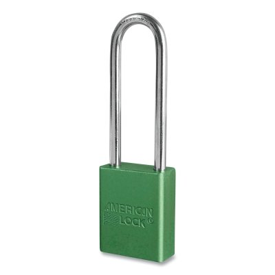 Green Aluminum Padlock 3IN Shkl Master Keyed MPN:A1107MKGRN