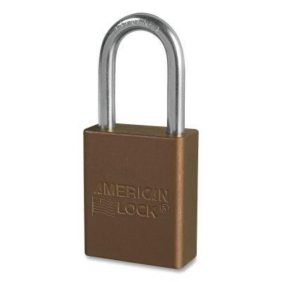 Bwn Alum Safety Pl w/11/2IN Shckl Key Retaining MPN:S1106BRN