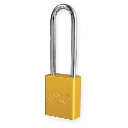 Gold Safety Lockout Padlock Keyed Alike MPN:A1107KAYLW