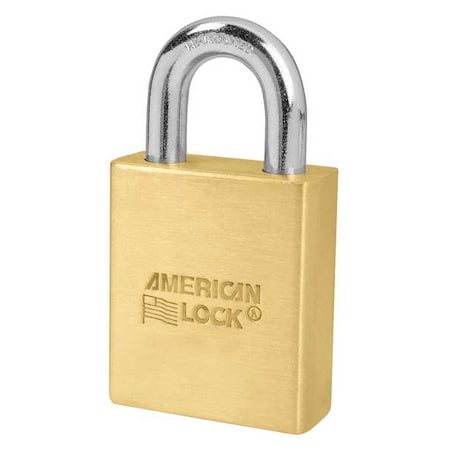 Padlock, Coreless, Standard Shackle, Rectangular Brass Body, Boron Shackle, 3/4 in W MPN:A3900SWO