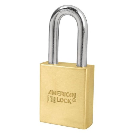 Padlock, Coreless, Long Shackle, Rectangular Brass Body, Boron Shackle, 3/4 in W MPN:A3901SWO
